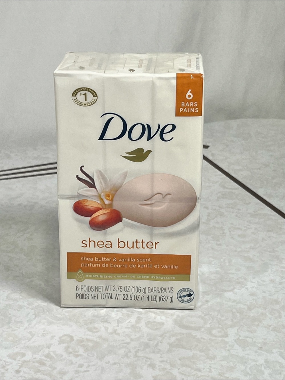 Dove Shea Butter Bath Soap - White & Tan Packaging